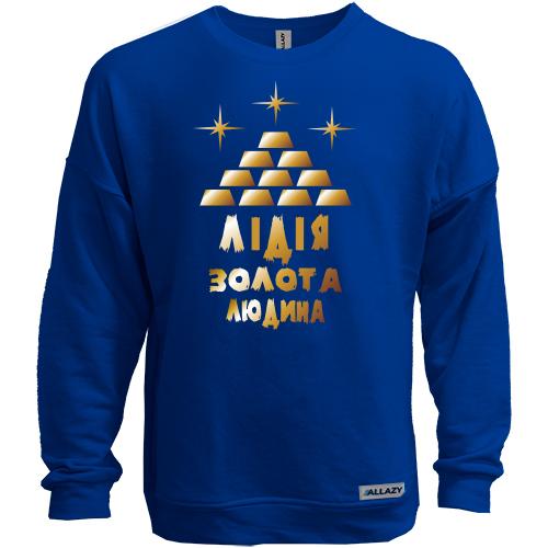 Світшот без начісу з написом 