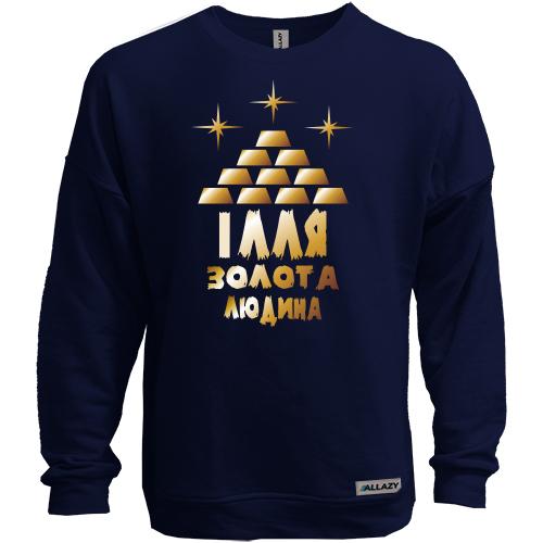 Світшот без начісу з написом 