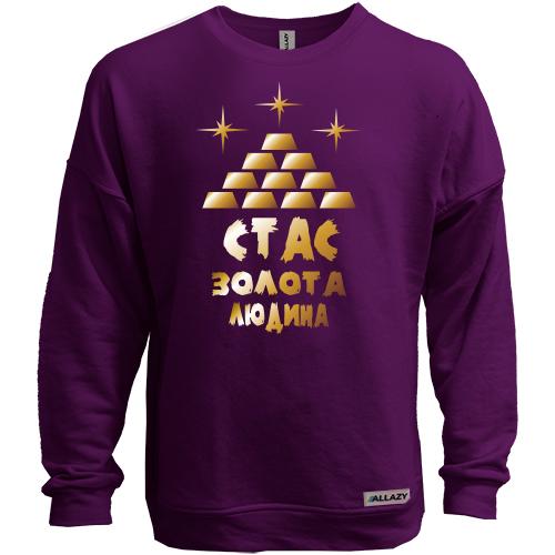 Світшот без начісу з написом 