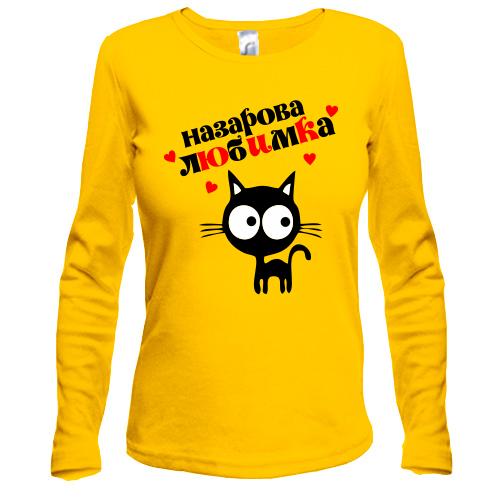 Жіночий лонгслів з написом 