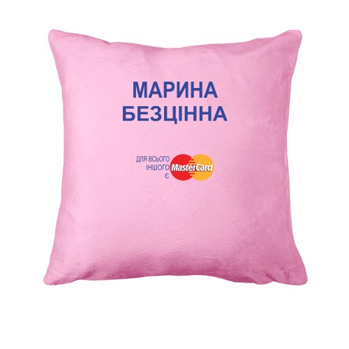 Подушка з написом 