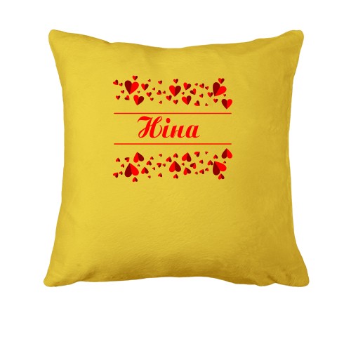 Подушка з сердечками і ім'ям Ніна