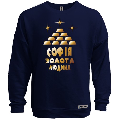 Світшот без начісу з написом 