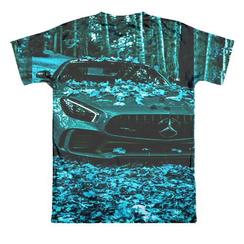 3D футболка Mercedes-Benz coupe (вид ззаду)