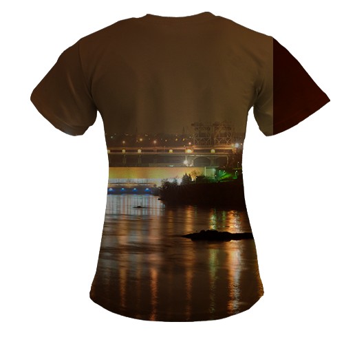 Жіноча 3D футболка Запоріжжя (вид ззаду)