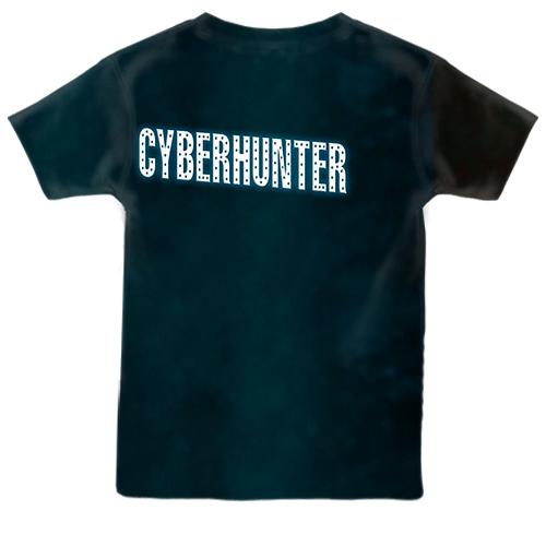 Дитяча 3D футболка з написом Кіберхантер (вид ззаду)