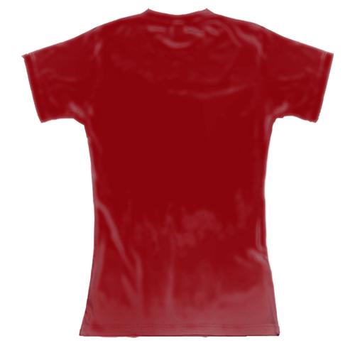 Женская 3D футболка FC Barcelona (2) (вид сзади)