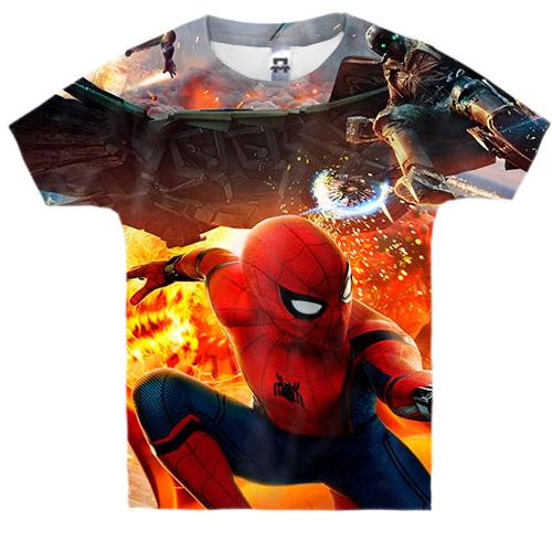 Детская 3D футболка с Человеком-Пауком (вид спереди)