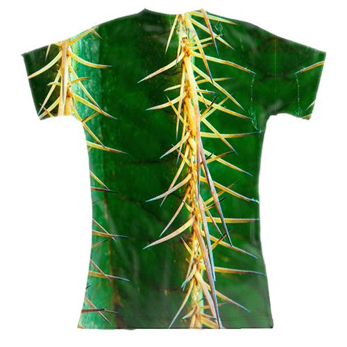 Жіноча 3D футболка з кактусом (вид ззаду)