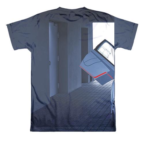 3D футболка зі спорткаром Hyundai (вид ззаду)