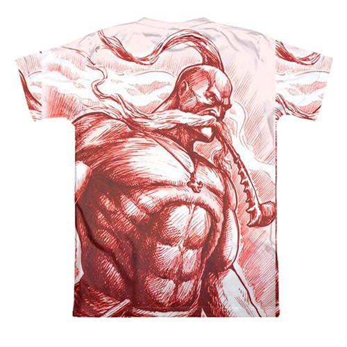 3D футболка с козаком и люлькой (вид сзади)