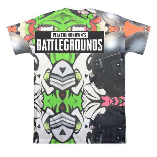 3D футболка со шлемом из PUBG (вид сзади)