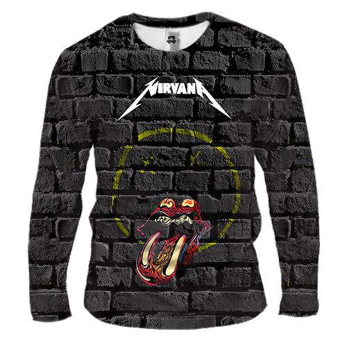 Чоловічий 3D лонгслів Rock Street Art (вид спереду)