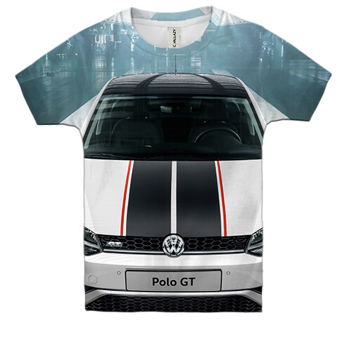 Дитяча 3D футболка Volkswagen Polo GT (вид спереду)