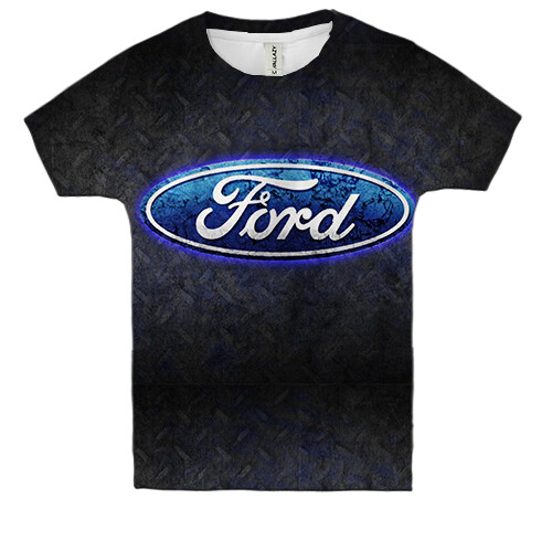 Детская 3D футболка с логотипом Ford (вид спереди)