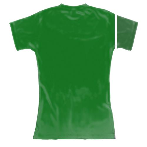 Женская 3D футболка с WhatsApp (вид сзади)