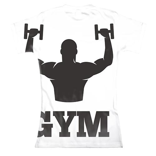 Женская 3D футболка Fitness Gym (вид сзади)