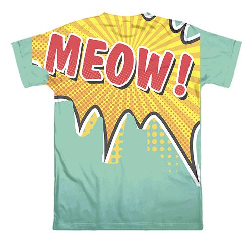 3D футболка з рудим котом (вид ззаду)