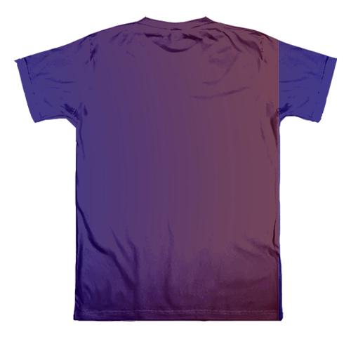 3D футболка с силуэтами рыб (вид сзади)