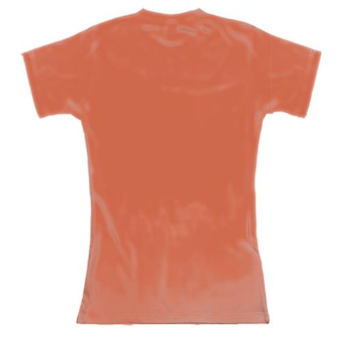 Женская 3D футболка rock festival (вид сзади)