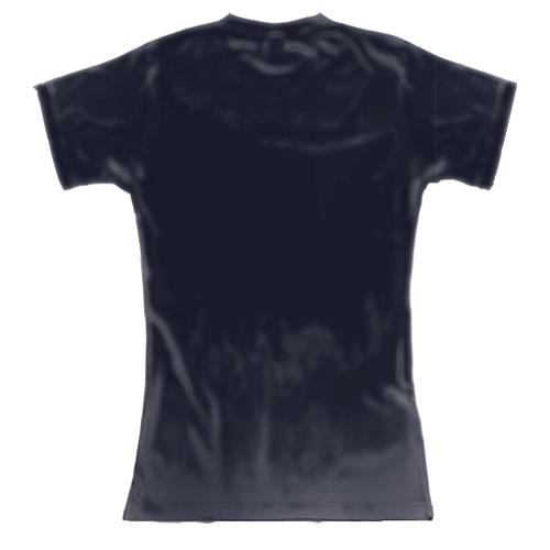 Жіноча 3D футболка Basketball flat (вид ззаду)