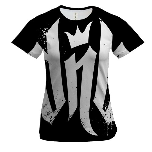 Жіноча 3D футболка Drum and bass (вид спереду)