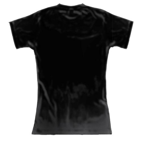 Жіноча 3D футболка Drum and bass (вид ззаду)