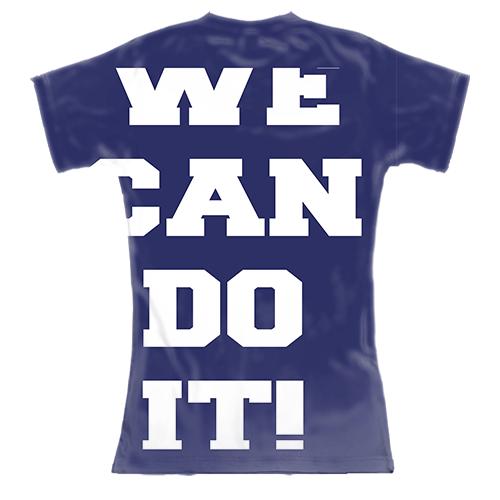 Женская 3D футболка We can do it (вид сзади)