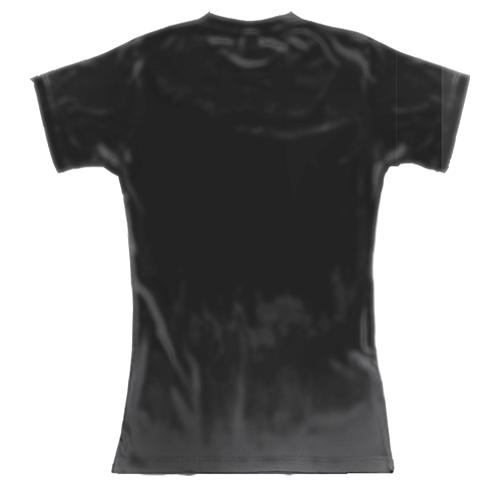 Женская 3D футболка с фитнесс девушкой (вид сзади)