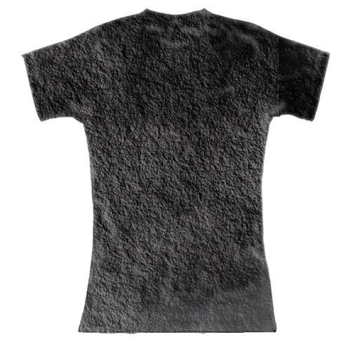 Женская 3D футболка Metallica (лава) (вид сзади)