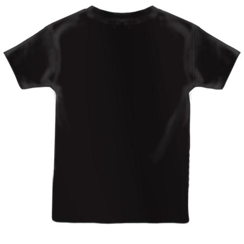 Детская 3D футболка с собакой репером (вид сзади)