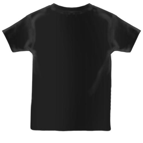 Детская 3D футболка rock and roll soul (вид сзади)