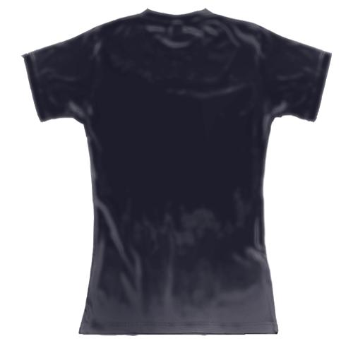 Женская 3D футболка Basketball Low Poly (вид сзади)