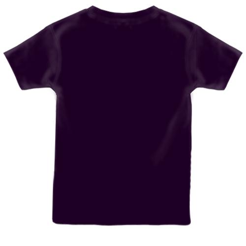 Детская 3D футболка с ведьмой на метле (вид сзади)