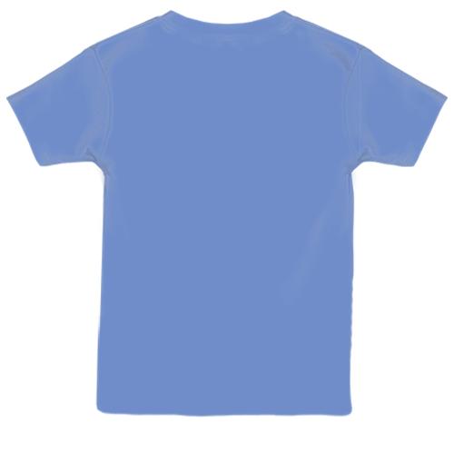 Дитяча 3D футболка з лижником (вид ззаду)