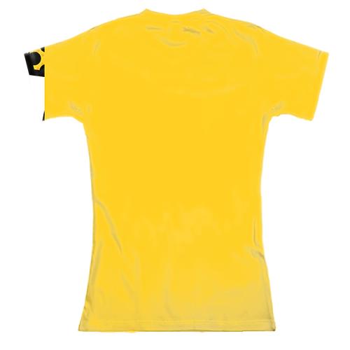 Женская 3D футболка Cat Wow Pop Art (вид сзади)