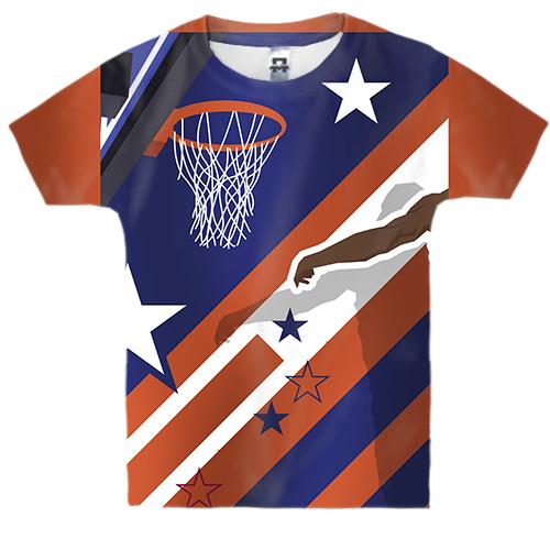 Дитяча 3D футболка Basketball Collage (вид спереду)