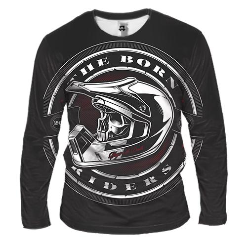 Мужской 3D лонгслив The born riders (вид спереди)