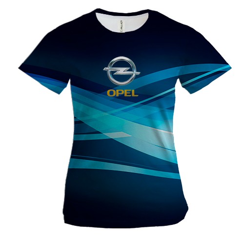 Женская 3D футболка Opel (вид спереди)