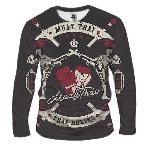 Мужской 3D лонгслив Muay Thai (вид спереди)