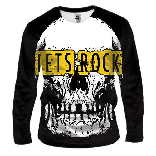 Мужской 3D лонгслив Lets Rock (вид спереди)