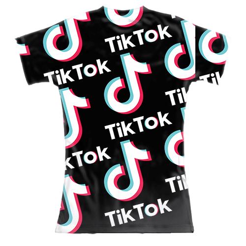 Жіноча 3D футболка Tik Tok pattern (вид ззаду)