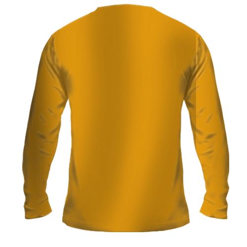 Чоловічий 3D лонгслів з темним футболістом (вид ззаду)