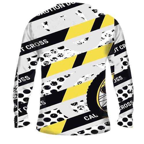 Чоловічий 3D лонгслів do not cross (вид ззаду)