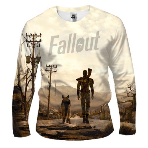 Мужской 3D лонгслив Fallout 3 (вид спереди)