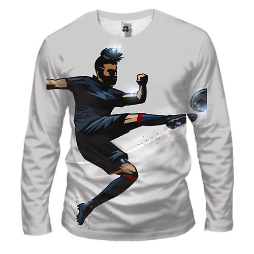 Чоловічий 3D лонгслів Футболіст б