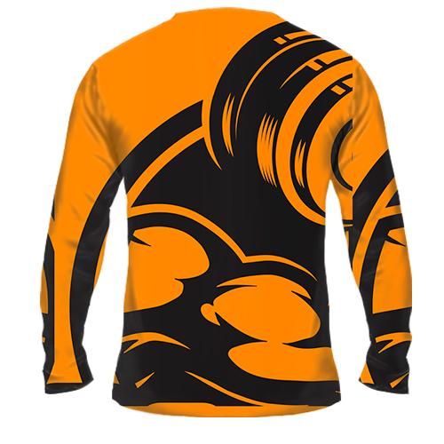 Мужской 3D лонгслив Power Fitness (вид сзади)