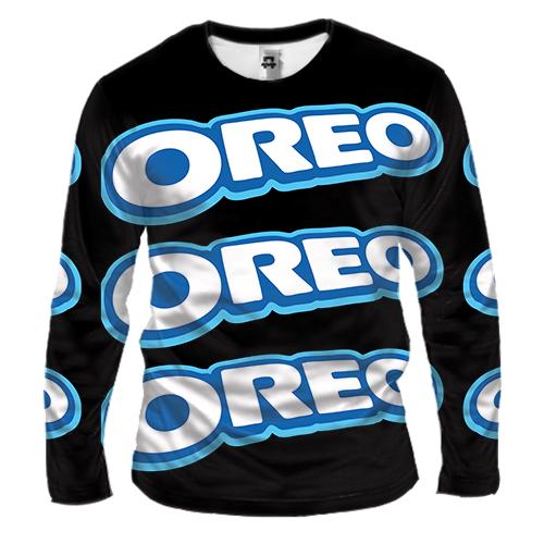 Чоловічий 3D лонгслів Oreo  pattern (вид спереду)