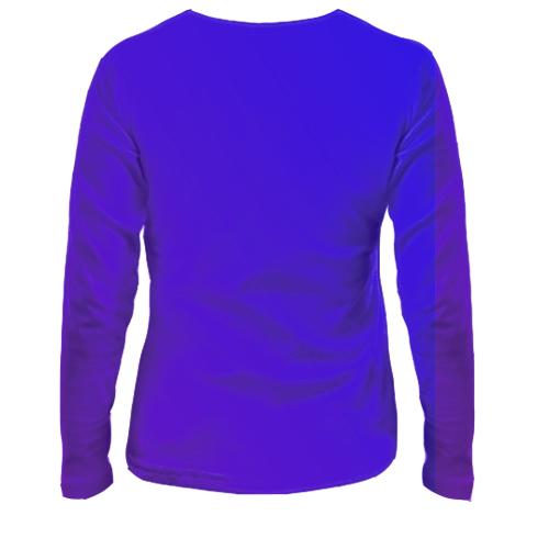 Женский 3D лонгслив Electronic sound (вид сзади)