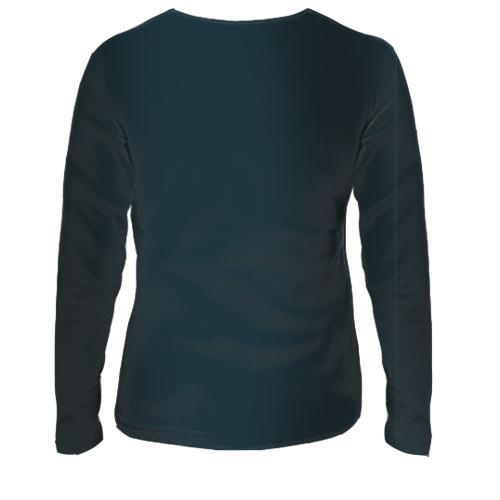 Жіночий 3D лонгслів Jazz music fest (вид ззаду)